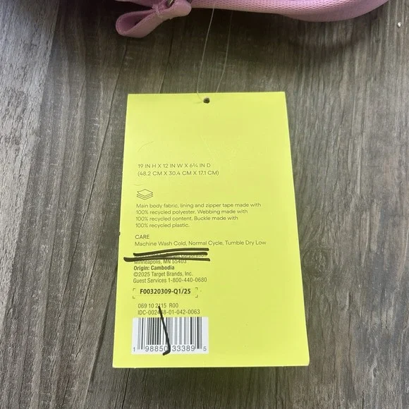 21L Sporty Backpack - All In Motion Pink: Water-Resistant, School Ready - Picture 6 of 6